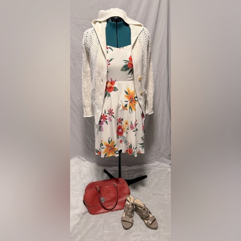 White floral dress
